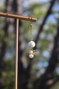 Spider Pearl Chain Drop (Single Earring)