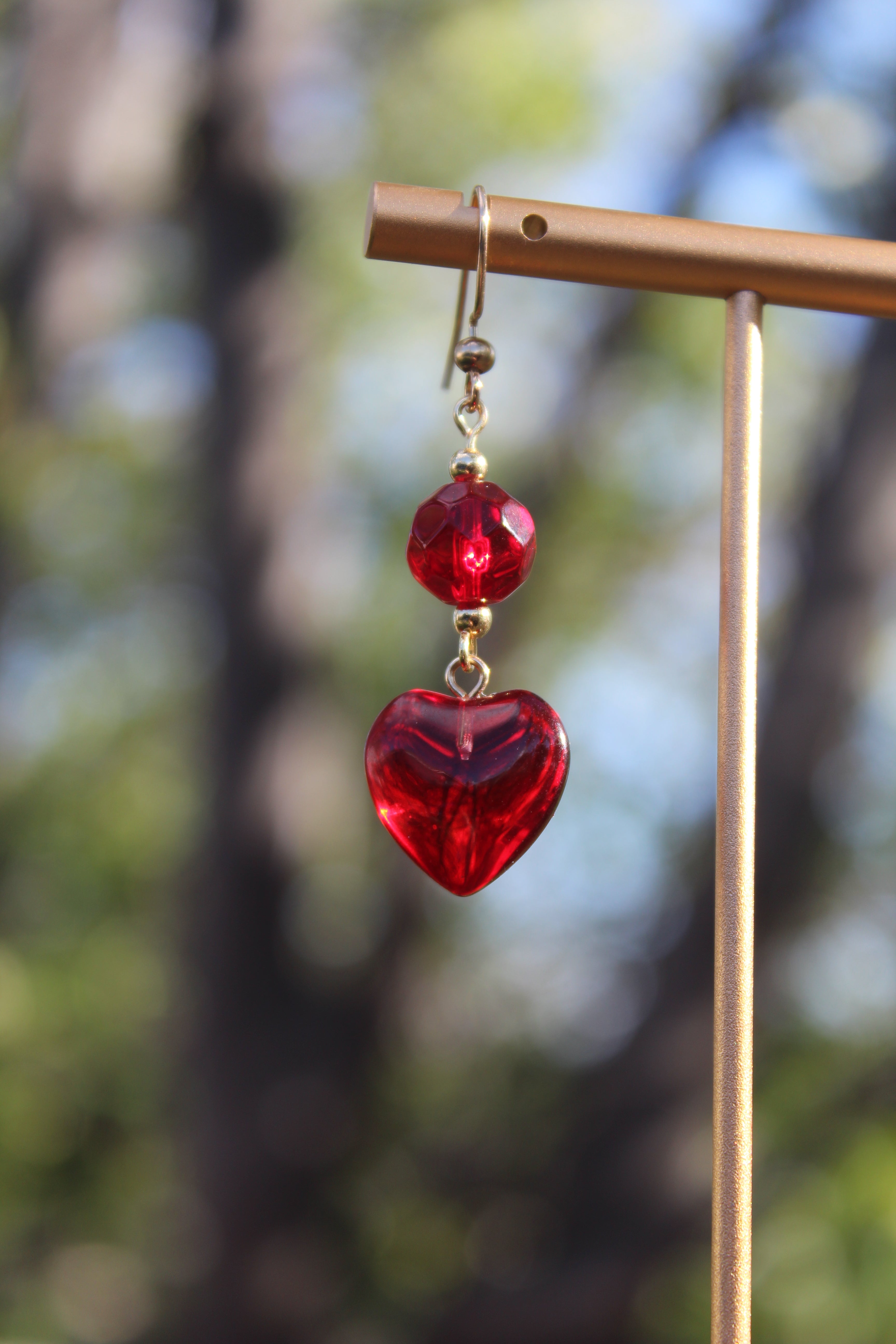 Red Heart (Single Earring)
