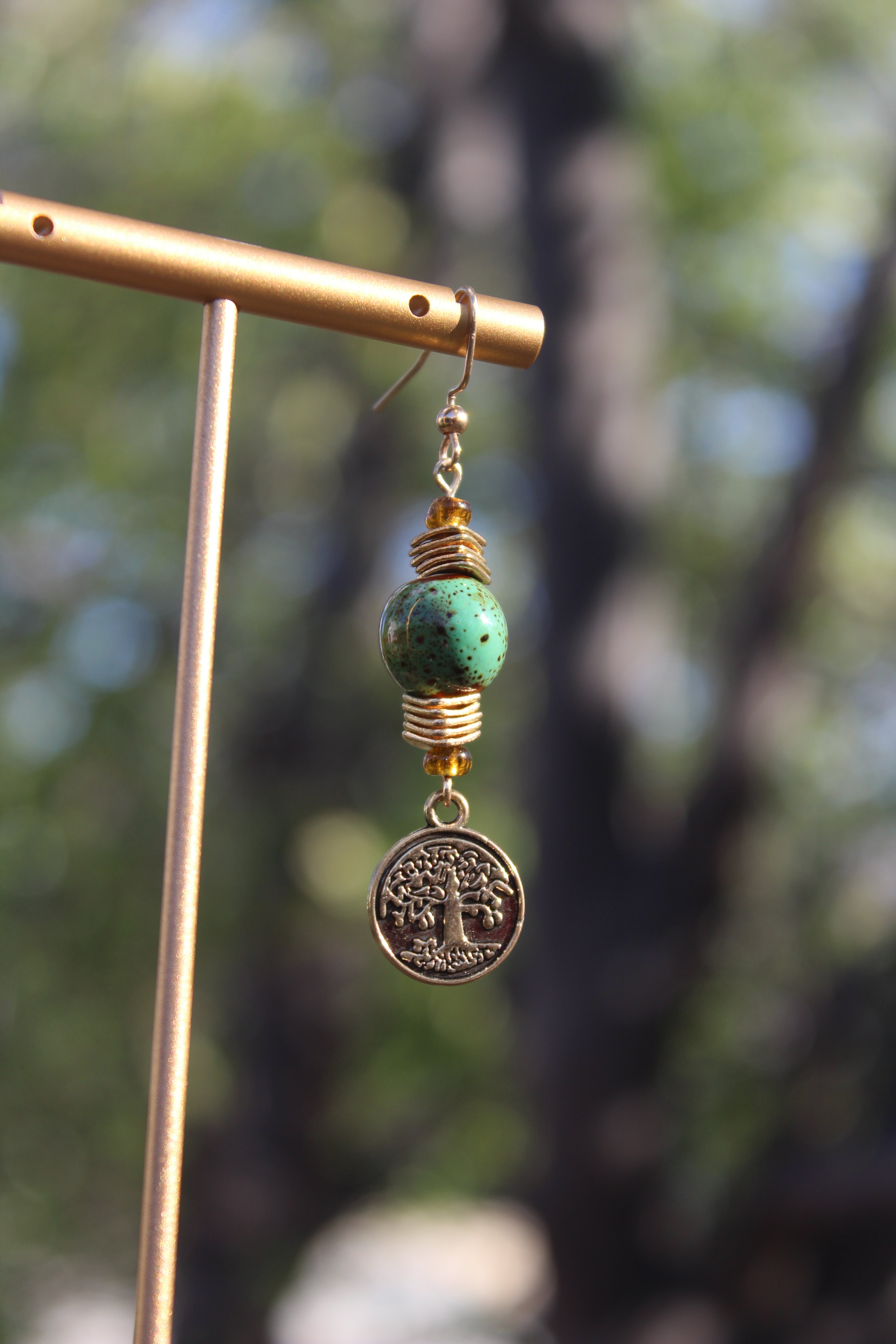 Green Tree (Single Earring)