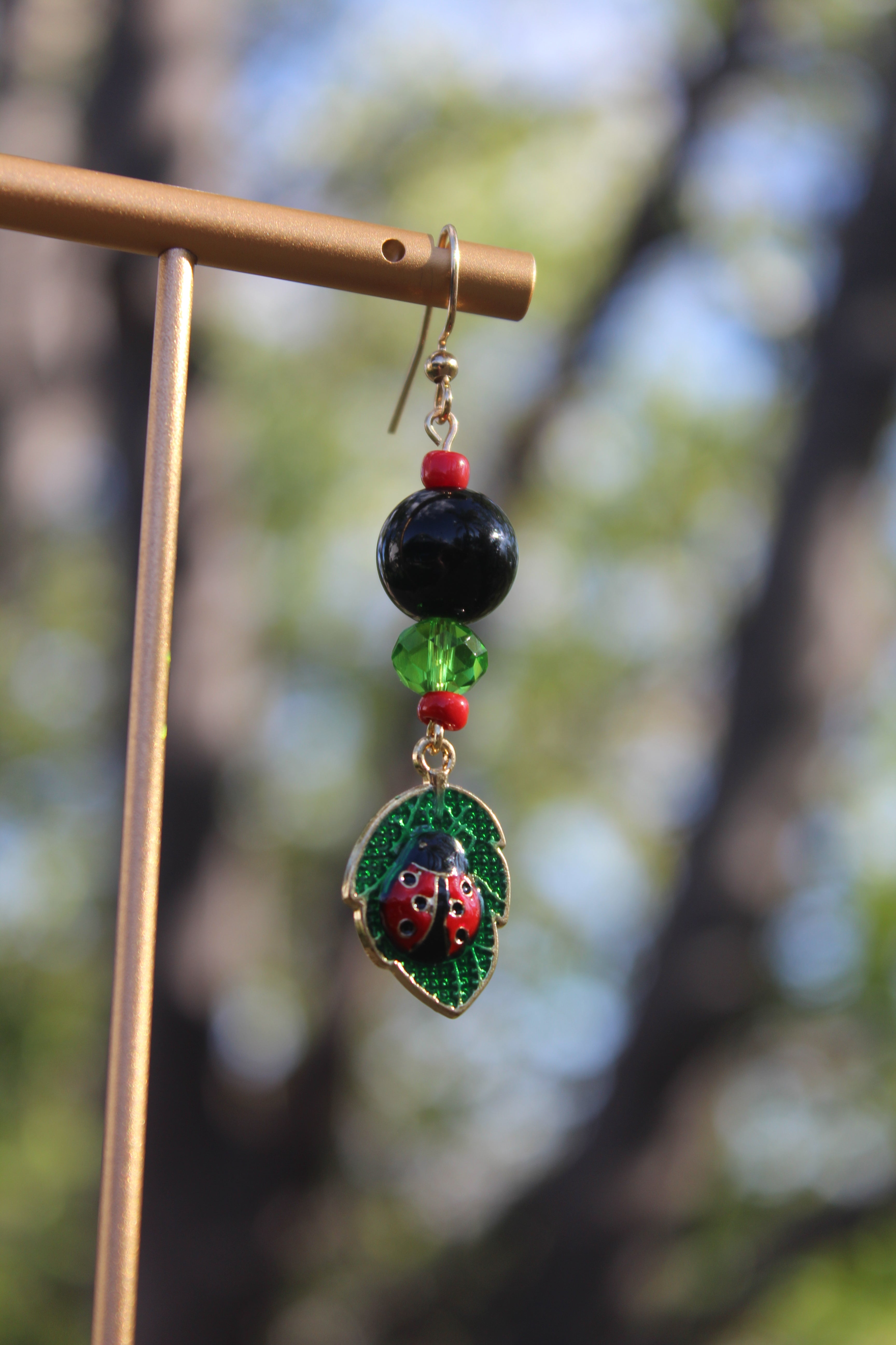 Lady Bug (Single Earring)