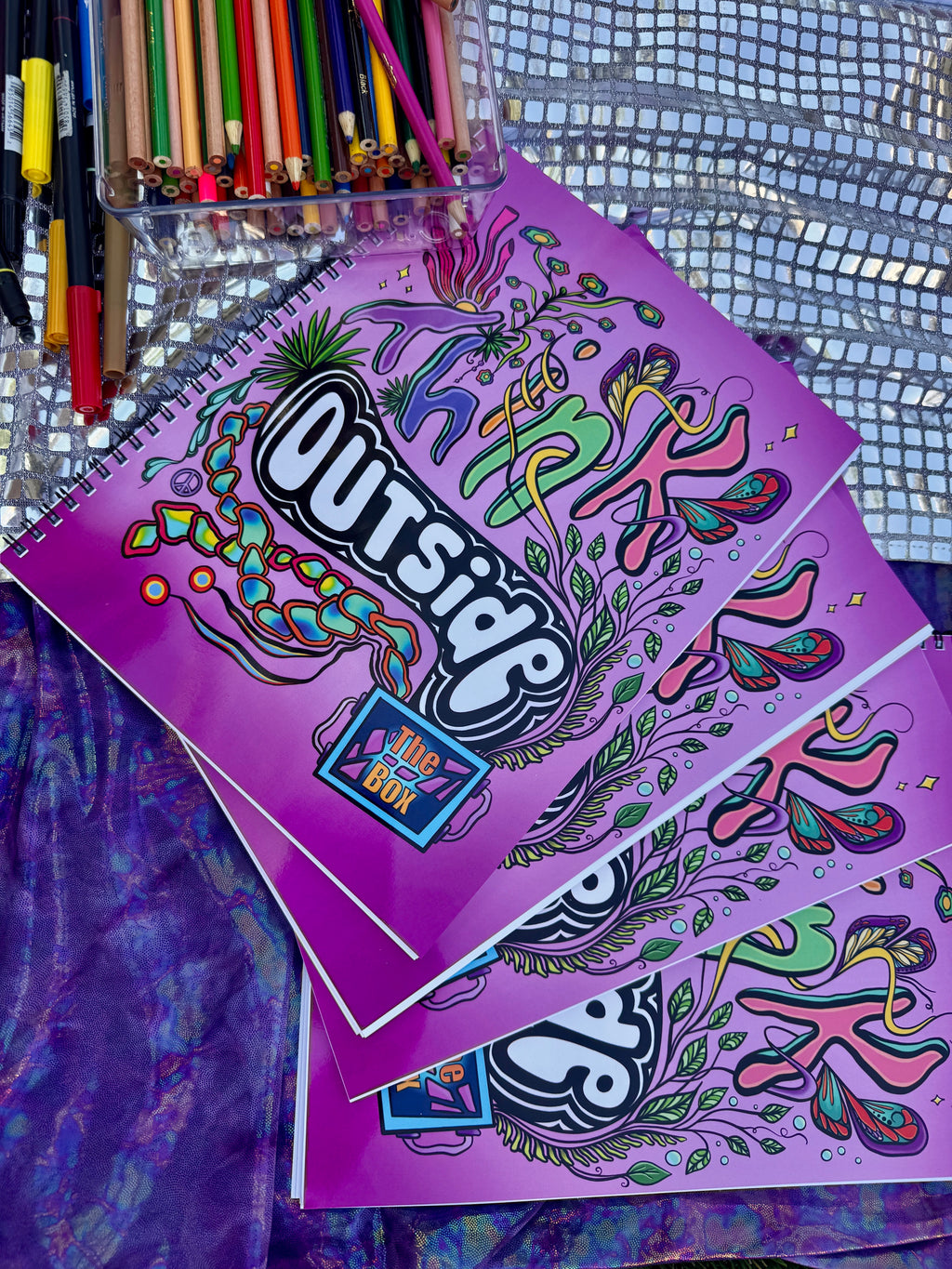 Think Outside the Box ~ Hand Drawn Coloring Book