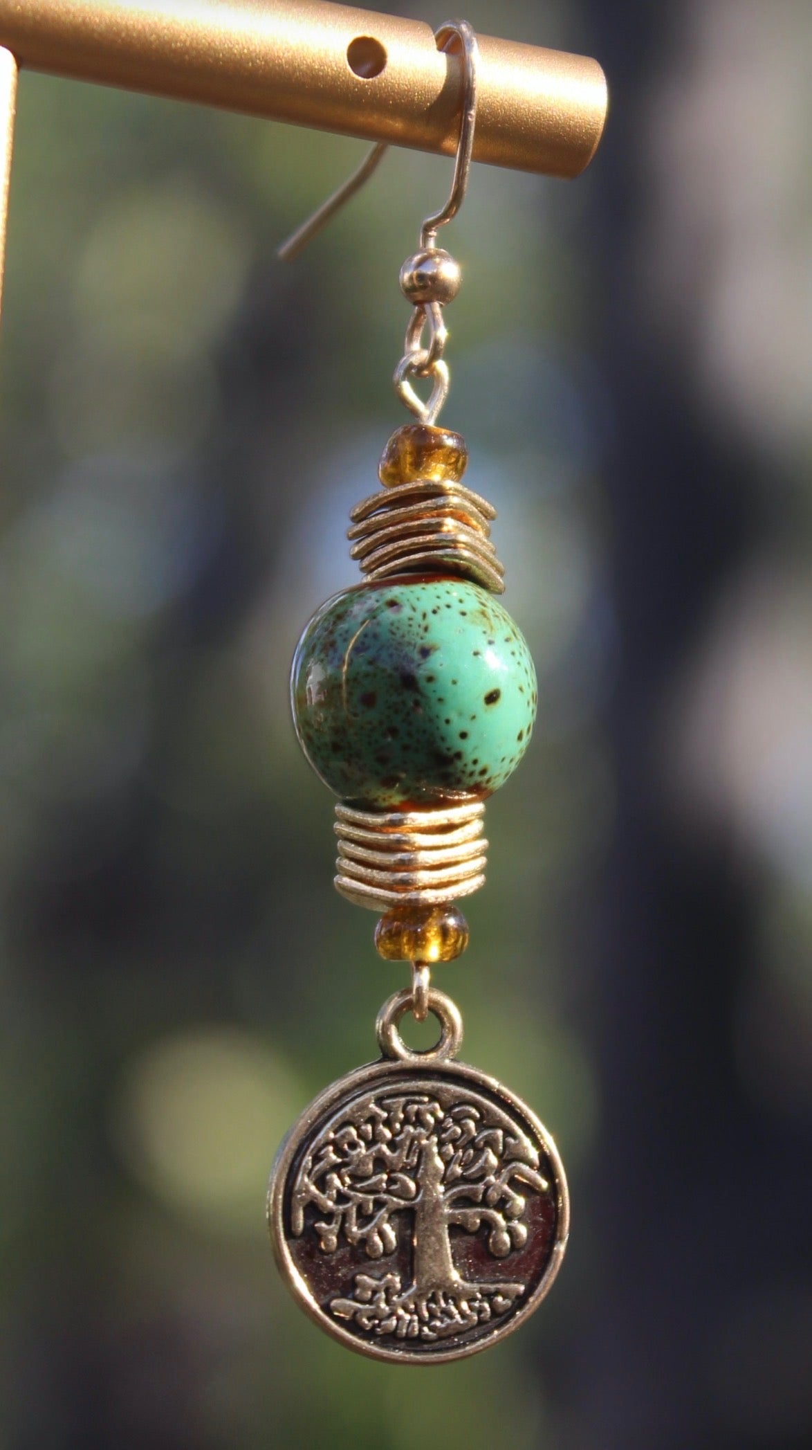 Green Tree (Single Earring)